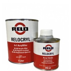 Акриловий грунт Mipa RELO Relocryl HS 4+1, 1 л + затверджувач, 0,25 л, сірий