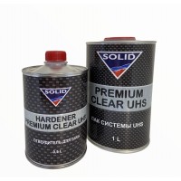 Лак Solid PREMIUM CLEAR UHS 2+1, 1л + Затверджувач PREMIUM CLEAR UHS HARDENER 0,5л